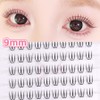 WooBerry ultra-light no-glue eyelashes 9mm U-type 2in1 short daily idol point lashes no glue required 100PCS, 1 piece, black / WooBerry 초경량 노글루 속눈썹 9mm U형 2in1 짧은 데일리 아이돌 포인트래쉬 풀이 필요없음 100PCS, 1개, 블랙
