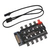 POFET Chassis Fan Hub CPU Cooling | 10 Port 12V