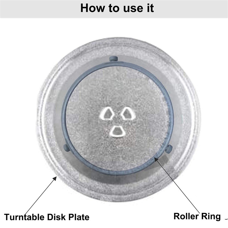 10.6"-12.4" Microwave Turntable Ring, 7.44 Inch Rotating Ring Roller, Middle