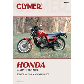 1983-1988 Honda VT500 CLYMER MANUAL HON VT500 83-88, Manufacturer: CLYMER, Manufacturer Part Number: M344-AD, Stock Photo - Actual parts may vary.