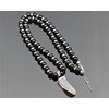 ElisaJewelryArt - Unique Natural Grey Agate Quartz Pendant Necklace Black