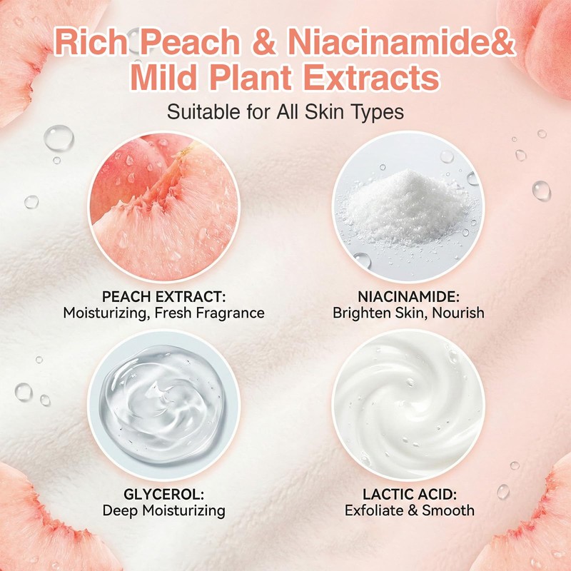 atnoya 5 Pack Foot Mask, Peach Extracts Foot Peel Mask