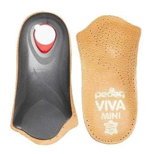 Pedag Viva Mini Orthotic with Semi-Rigid Arch Support, Metatarsal & Heel Pad, Leather, Tan, US M10/EU43