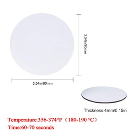 Sublimation Blanks Drink Coasters,20 Pcs 3.5 Inch MDF White Round Coasters for Crafts Painting Heat Transfer