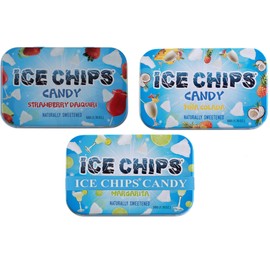 ICE CHIPS Xylitol Candy 3 Pack Assortment (Strawberry Daiquiri, Margarita, Pina Colada) Includes BAND as Shown