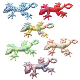 LK Trend & Style Sandtier Gecko XXL Handschmeichler, 27 x 16 cm, Mehrfarbig Schillernd mit Schuppenmuster, Dekoratives Accessoire (Rot)