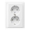 Merten MEG2420 1419 Plug Socket 2 Sockets Polar White
