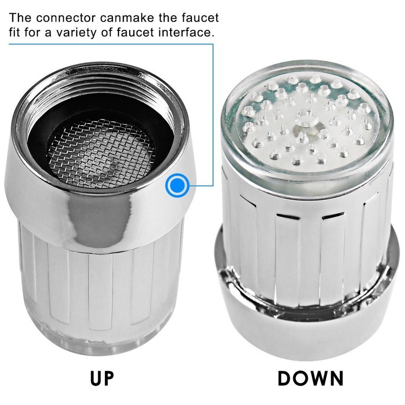 Kitchen Water Saver Tap 7 Colours Change Automatic LED Light