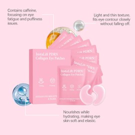 Instalift Pdrn & Collagen Eye Patches - Under Eye Patches for Puffy and Dark Circles & Fine Lines with Hyaluronic Acid & Niacinamide, Moisturizing, Hydrating Mask for Delicate Skin Around