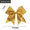 2 Packs Jumbo Gold Cheerleading Bow 8 Inch Large Cheer