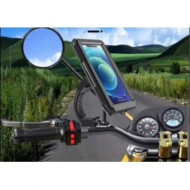 Maxtel Soporte Celular De Moto En Espejo De Cierre