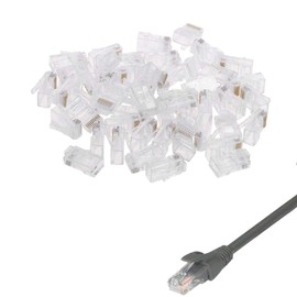 Bestol Wholesale 100pcs RJ48 RJ-48 Modular Plug Stranded 10P10C Round Cable Connector