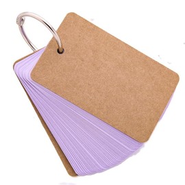 Vocabulary Book Vocabulary Card Stationery Office Supplies Multipurpose Card Ring Kanji English Simple (Purple, 1 Piece)