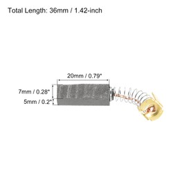 PATIKIL Carbon Brushes 20x7x5mm for Electric Motors Power Tool Rotary Tool Table Saw Spare Part Repair, 2 Pack