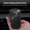 EOCICI Ashtray, Aluminum Automotive Smokeless Ashtray with Lid, Diamond Style,