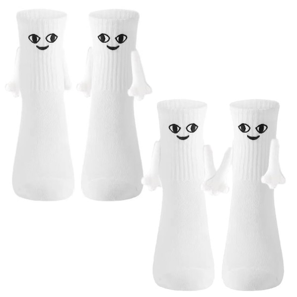 XPEX 2 Pairs of Funny Magnetic Socks with Hands, Friendship