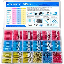Kuject 600 PCS Heat Shrink Wire Connectors kit, Multipurpose Waterproof Elect...