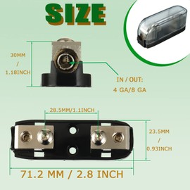 SIGANDG Mini ANL Fuse Holder Midi Fuse Holder Auto Parts Inline Fuse Holder for Automotive Marine (Pack of 2)