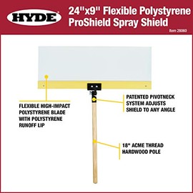 Hyde 28060 ProShield Spray Paint Shield, 24x9-inch Flexible Polystyrene