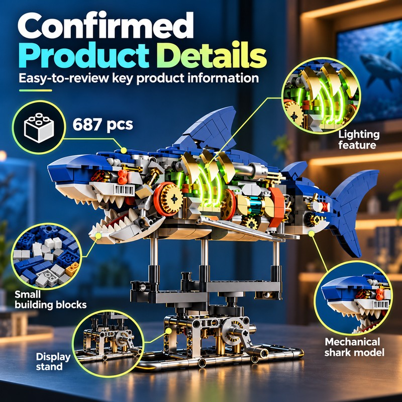 Mechanical Sea Animal Building Blocks for DIY Construction – Motorized