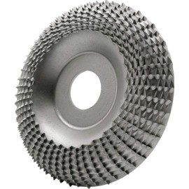 Winbyoan Wood Carving Disc Grinder Shaping Disc 7/8 Inch Bore Wood Tungsten Carbide Grinding Wheel Carving Abrasive Disc for Sanding Carving Shaping (100mm, Arc Type, Silver)