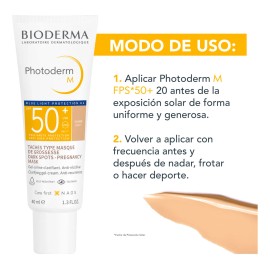 Protector Solar Facial Bioderma Photoderm Spf50 Color Claire Light