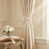 No Drill Magnetic Curtain Tiebacks, 2 Pcs Elegant Pearl Bow