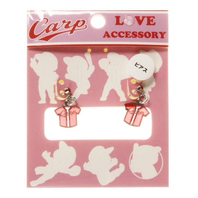 SEISEN CAPA-03 Hiroshima Carp Earrings (Uniform) Pin Type