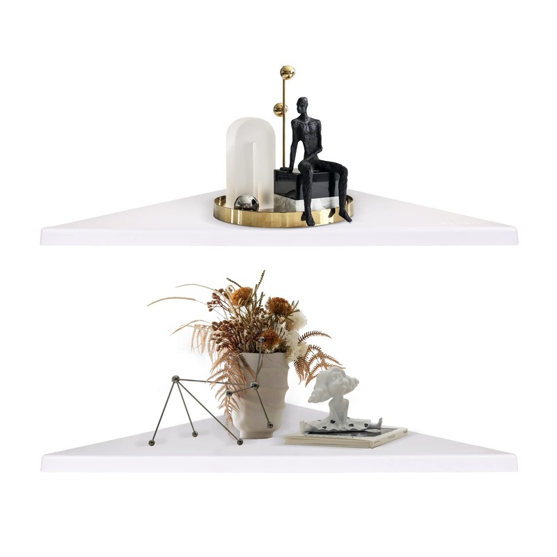 evron Corner Mounting Shelf,Easy to Install Wall Corner Shelf,Frosting Pattern