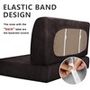 Leather Look RV Dinette Cushion Covers, Stretch Camper Cushion Slipcovers