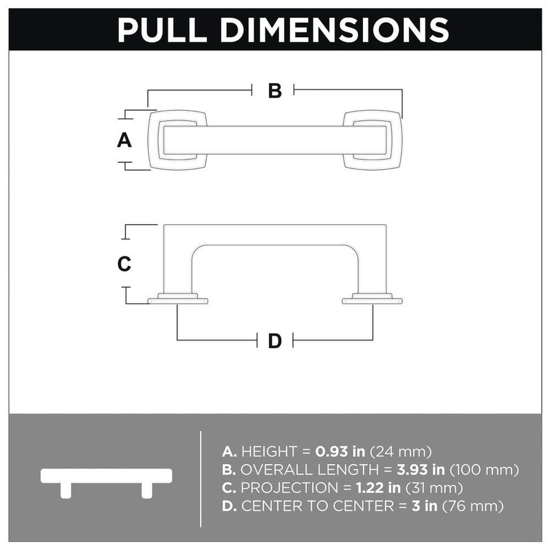 Franklin Brass P41769K-FB-C Parow Pull, 3" (76mm), Matte Black