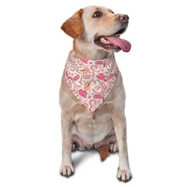 vercosee Western Dog Bandanas, Cartoon Cowboy Dog Scarf, Accessories Puppy Kitten Party Festival and Daily Wearing,West Cowboy Accessories Party Cosplay (Pink)