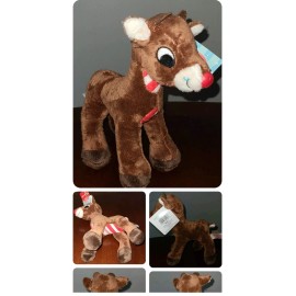 Rudolph The Red Nosed Reindeer 7" Plush Christmas Stocking Stuffers Gifts NWT