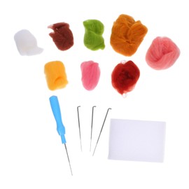 SEWACC Needle Felting Starter Kit for Beginners Dessert Themed Wool Felt Craft with All Materials Included DIY Handmade Doughnut Model Handcraft Supply for Family Creativity and Fun