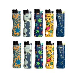 MK PACK OF 5 MK GRIP-PRO HUE POCKET LIGHTERS (08105)