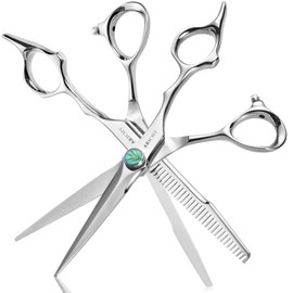 SHUNSRSW Professional 6.7" Thinning Scissors with Extremely Sharp Blades.Thinning Scissors are made of 440C steel, which is durable, smooth and sensitive.