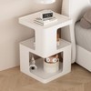 BAOGELIYA White Nightstands, Modern Side Table with 3 Tiers Storage,