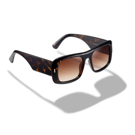 kimorn Sunglasses for Women Men Trendy Retro Fashion Sun Glasses 90’s Vintage Y2K Oversize Square Frame Shades K1337 (Tortoiseshell Gradient Brown)