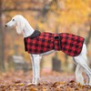 Geyecete Waterproof Greyhound Whippet Lurcher Dog Coat-with Warm Fleecy Lining