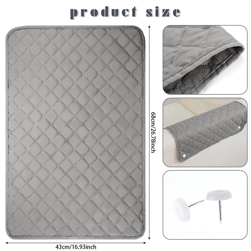 Moukeren 3 Pieces Recliner Headrest Protector Headrest Cover for Recliner