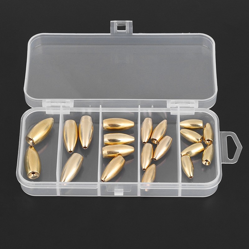 Durable Copper Fishing Brass Sinkers Lightweight Fisher Sinker Kit Set