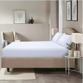 HADI LONDON Microfiber Deep Fitted Sheets 40cm - King Size, Super King, Double, Single Bed Sheets | Ultra Soft & Durable Bedding Set - Fit for All Beds (White, Single)