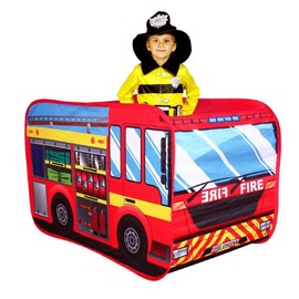 Fire Engine Truck Pop-up Play Tent Kids Pretend Vehicle by POCO DIVO