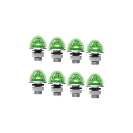 RoadWorks | Jewel Mini Watermelon Light Clear Lens and Green LEDs | 8 Pack | JWL1026