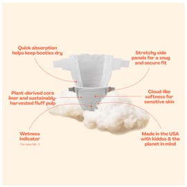 Hello Bello Mega Surprise Pack, Size 2 (10-16 lbs), 240ct Hypoallergenic Assorted Diapers with a Soft, Cloth-Like Feel Plus 360 Ultra Gentle Unscented Baby Wipes in 6 Resealable Packs