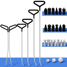 KINNIPON Car Dent Removal Rods Tools,Paintless Dent Repair Rods Kit with 6 PCS Stainless Steel Dent Rods and 22 PCS Tips,Dent Repair Rods for Car Dents Door Dings and Hail Damage Removal