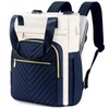 15.6 inch Laptop Backpack Women Quilted Carry On Backpack Navy