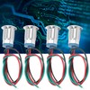4 Sets PreWired Round LEDs Waterproof Metal 2Color Indicator Common