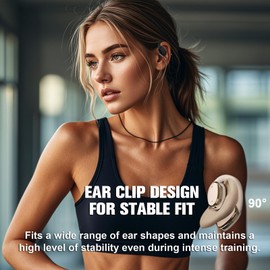 Open Ear Earbuds Bluetooth Earphones Over Ear Cycling Headphones for Runners Running Hook Earphones Air Bone Conduction Headphones Sport Bluetooth ENC Open Ear Phones Wireless Earbuds With Ear Hooks