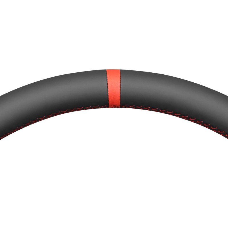 MEWANT DIY Black Faux Leather Steering Wheel Cover for Ford